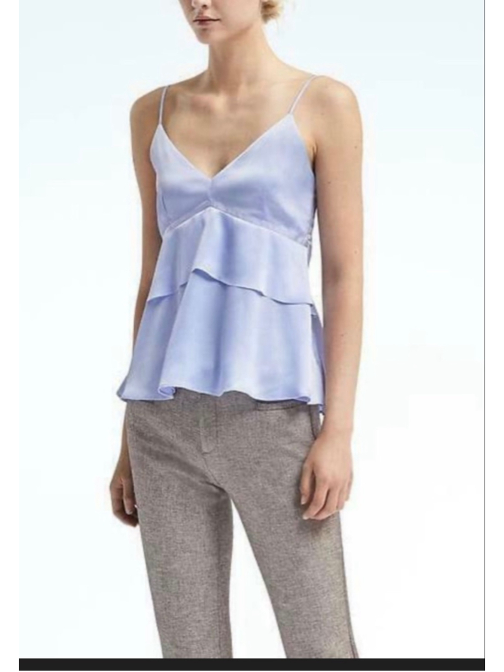 Banana Republic Peplum Layered Cami Top Size 2